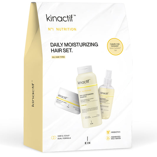 KINACTIF (Nº1 NUTRITION) DAILY MOISTURIZING PACK (SHAMPOO + MASK + M. SPRAY)