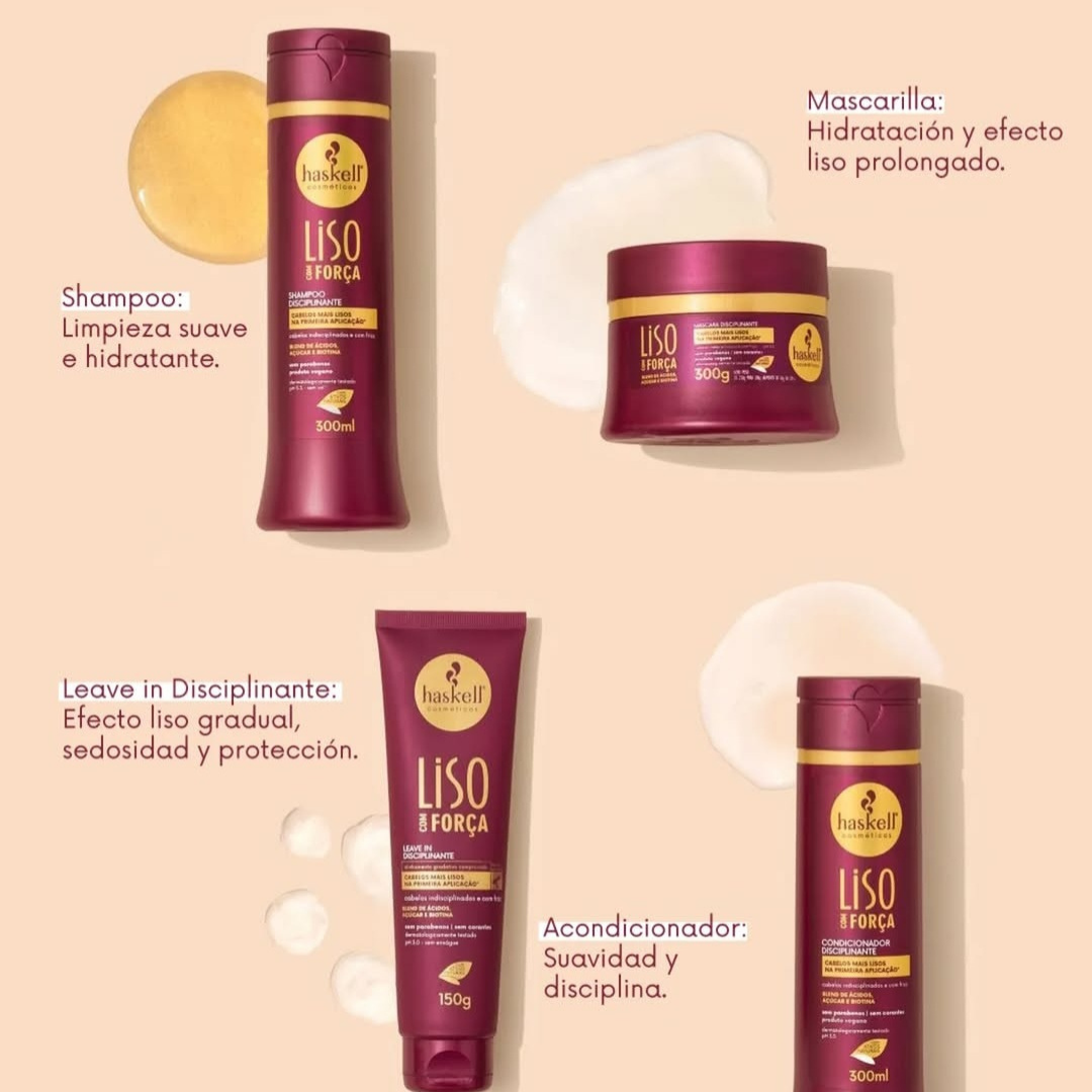 Leave-in Liso com Força 150g-Control y alineación instantánea.
